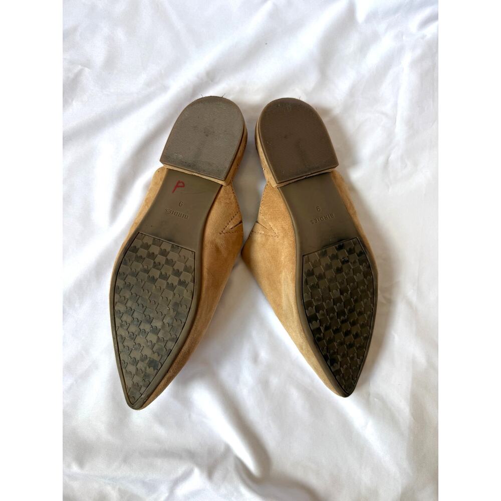 Birdies Camel Tan Suede Mules Slides Slip On Shoes, Pointed Toe, 9, Minimalist - Picture 4 of 4